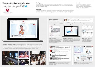 THE EVERYDAY COLLECTION TWEET-TO-RUNWAY LIVE EVENT - Réseaux sociaux