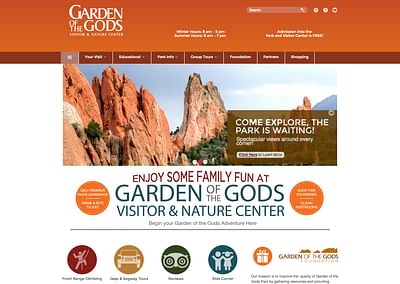Garden of the Gods Visitor & Nature Center - Website Creation