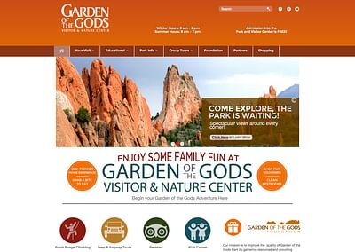 Garden of the Gods Visitor & Nature Center - Website Creation