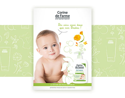 Dossier de presse gamme bébé Corine de Farme - Graphic Design