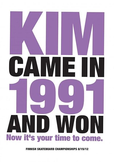 KIM HELLEN, CHAMPION 1991 - Advertising