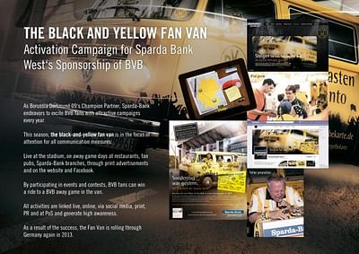 THE BLACK AND YELLOW FAN VAN – ACTIVATION CAMPAIGN FOR SPARDA BANK WEST‘S SPONSO