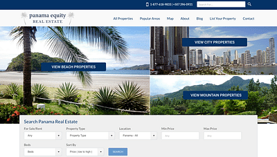 Website Development for Panama Equity - Website Creatie