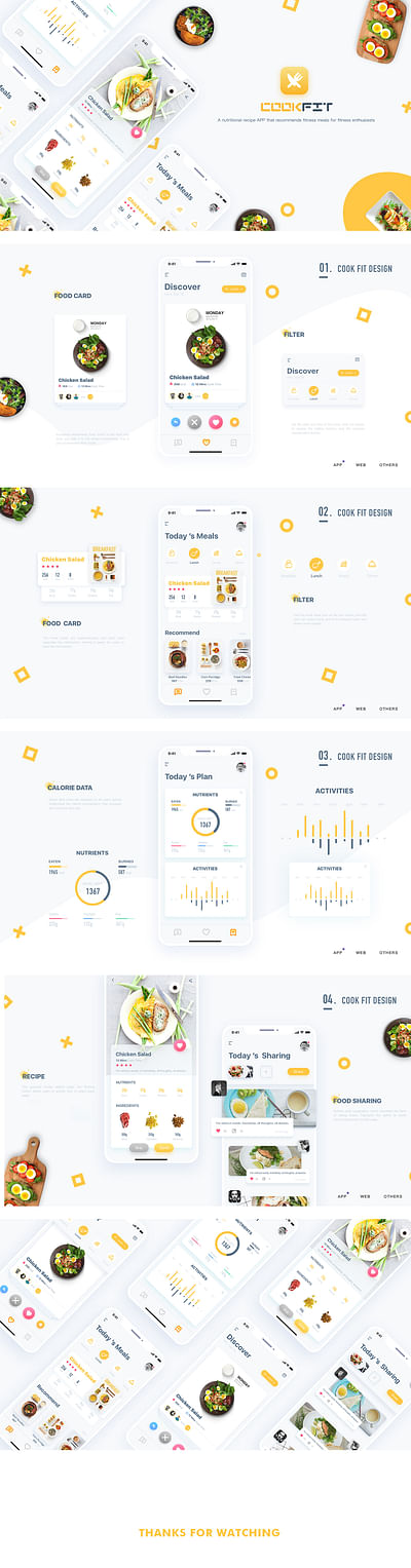 COOKFIT App UI Design - Grafikdesign
