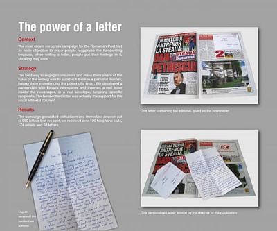 THE POWER OF A LETTER - Publicidad