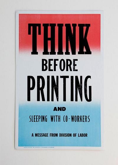 Think Before Printing - Werbung