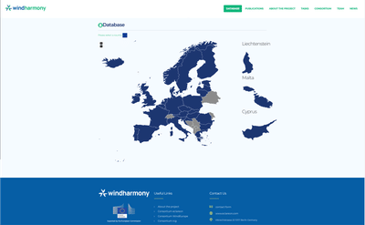 WindHarmony Database and Website - Application web