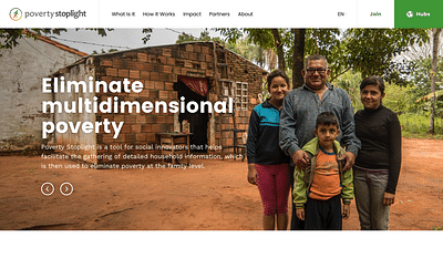 Eliminate Multidimentional Poverty - Création de site internet
