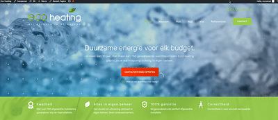 Webdesign & webmarketing: ecoheating.be - Création de site internet