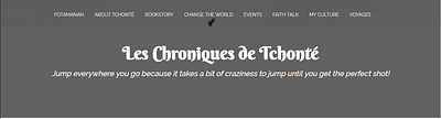 Blog les Chroniques de Tchonté - Website Creation