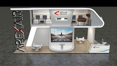 Booth Design for an airline service company - Graphic Design