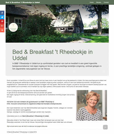 Webdesign en Social Media voor Bed & Breakfast - Référencement naturel
