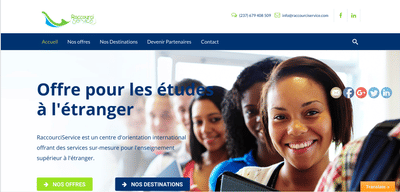 Site Web pour Raccourci Service - Website Creation
