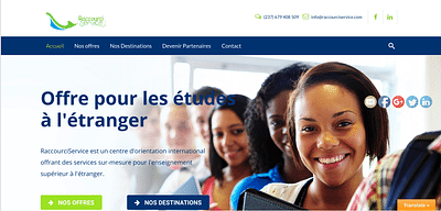 Site Web pour Raccourci Service - Website Creation