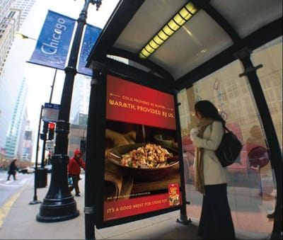 Heated Bus Shelter - Advertising