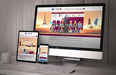 Illustrations et d'un jeu concours | Qatar Airways - Publicité