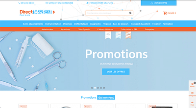 Refonte site web Directmedical - E-commerce