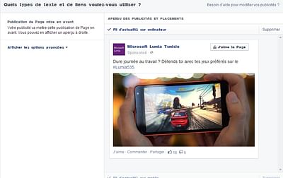Microsoft Lumia Facebook & Google Ads - Publicité en ligne