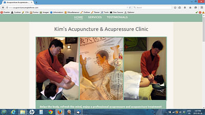 Website for an acupuncture clinic - Webseitengestaltung
