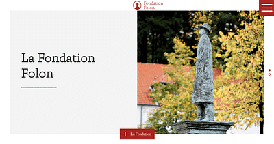 Fondation Folon website - Webseitengestaltung