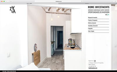 Diseño y desarrollo web Zasa Home - Graphic Design