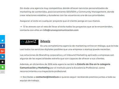 iMeelZ entre las 60 Mejores Agencias de España - Publicidad