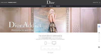Dior addict - interactive website - Design & graphisme
