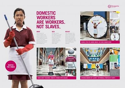 DOMESTIC WORKERS, NOT SLAVES - Publicité