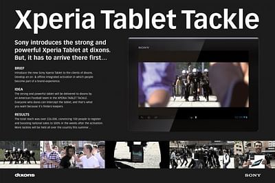 XPERIA TABLET TACKLE - Reclame