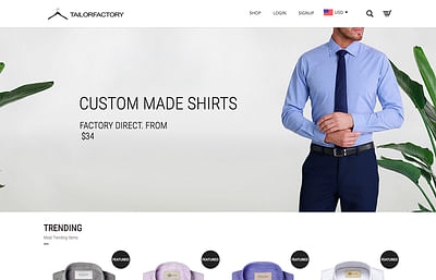 Tailor Factory eCommerce Solution - E-commerce