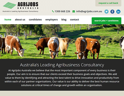 Website & Design Development | Agrijobs - Innovation