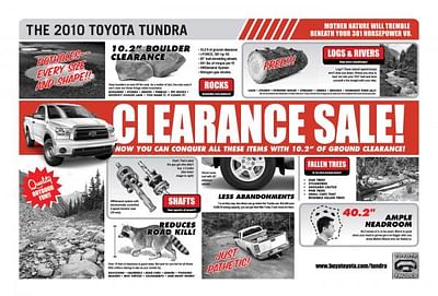 Clearance - Werbung