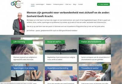 Website voor Eenheid Geeft Kracht - Applicazione web