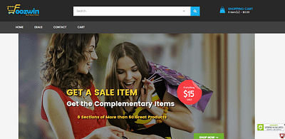 Foozwin E-commerce Website Development - Webanwendung