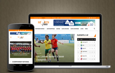 Site d'actualités sportive - Création de site internet