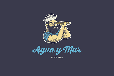 Logotipo Resto Bar Agua y Mar - Graphic Design