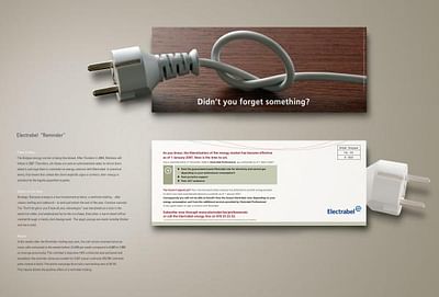ELECTRABEL REMINDER - Advertising