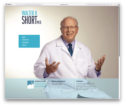 Custom website for leading regional surgeon - Création de site internet