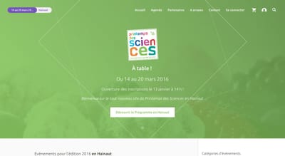 Printemps des Sciences en Hainaut - Website Creatie
