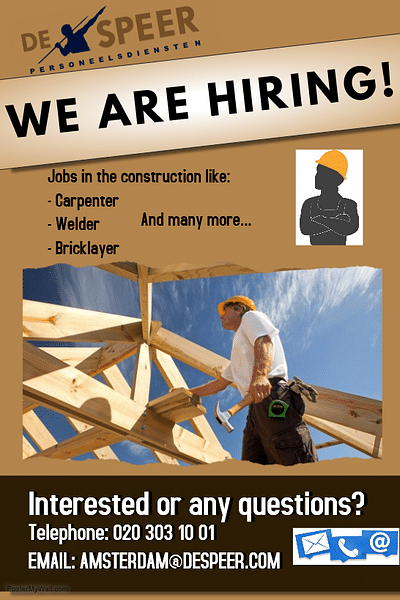 Construction worker wanted. - Evenement
