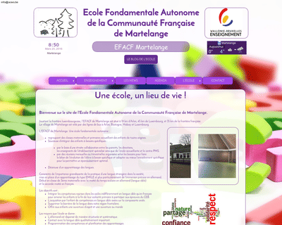 Gestion du projet "ecole-martelange.be", création - Website Creatie