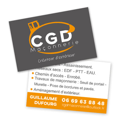 Carte de visite haut de gamme CGD Maçonnerie - Design & graphisme