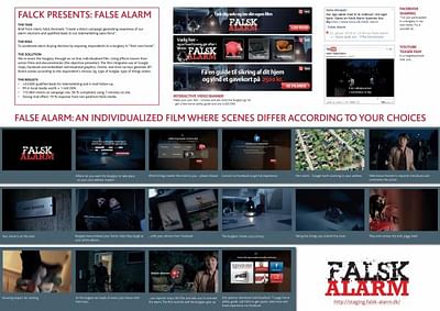 FALSE ALARM - AN INDIVIDUALIZED FILM EXPERIENCE - Advertising