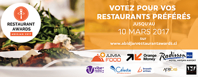 Site du concours Abidjan Restaurant Awards - Website Creation