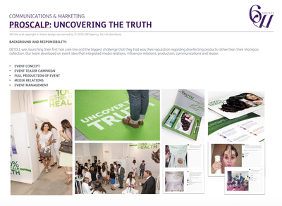 PROSCALP: UNCOVERING THE TRUTH - Evénementiel