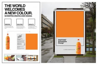 SCHWEPPES PANTONE ORANGE - Publicité