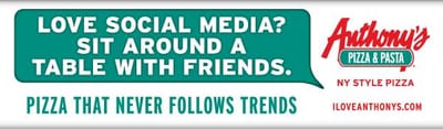 Anthony's Pizza, 1 of 6, Social Media - Advertising