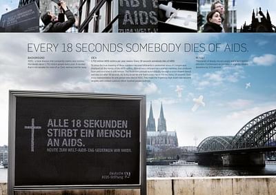 EVERY 18 SECONDS SOMEBODY DIES OF AIDS - Werbung