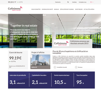 Cofinimo website - Website Creatie