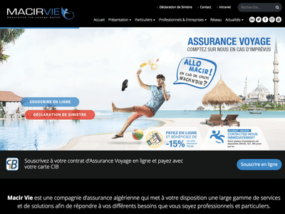 Site web Macir Vie - Website Creation
